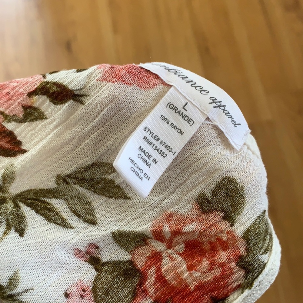 Floral Racerback Tank • L - Picture 3 of 3
